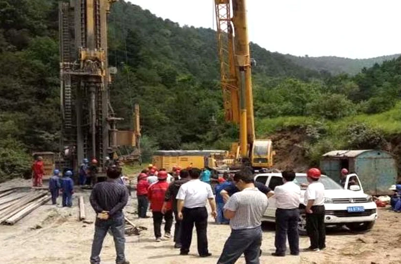 CORTECH CMD100 mine water inrush rescue drilling rig at the Zhongcun Coal Mine site
