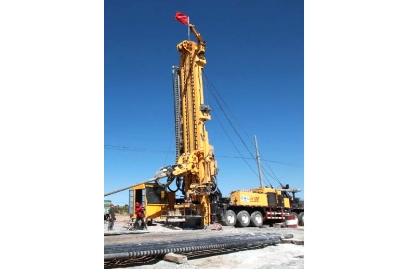 CORTECH CMD100 truck-mounted rig performing deep mine ventilation shaft drilling near Datong, Shanxi CORTECH CMD100 truck-mounted rig performing deep mine ventilation shaft drilling near Datong, Shanxi