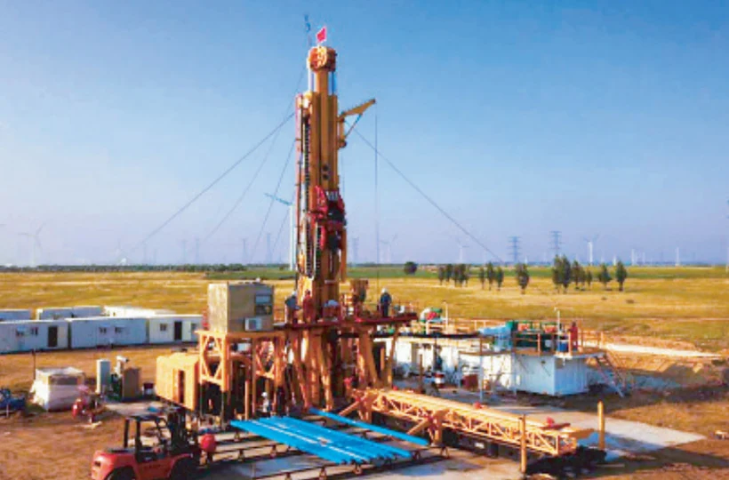 CORTECH CMD180T deep geothermal well drilling rig completing a four-spud well to 3,780 m