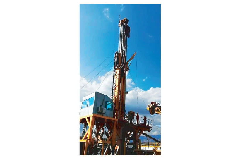 CORTECH CMD150T hot dry rock exploration drilling rig on a five-spud 3000 m hole